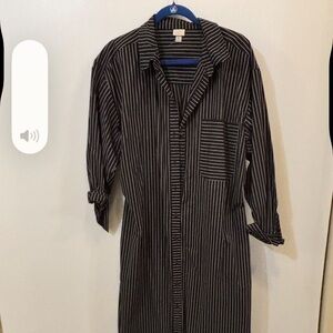 a new day Black and White Striped Midi Dress